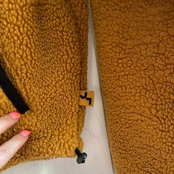 Joy Lab. Amber Yellow Medium Sherpa Fleece Pullover Jacket - Picture 4 of 7